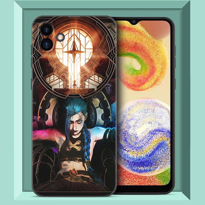 Arcane Jinx аниме черный силиконовый чехол для телефона Samsung Galaxy A01 A03 Core A04 E A02 A05 A10 A20 A21 A30 A50 S A6 A8 Plus A7