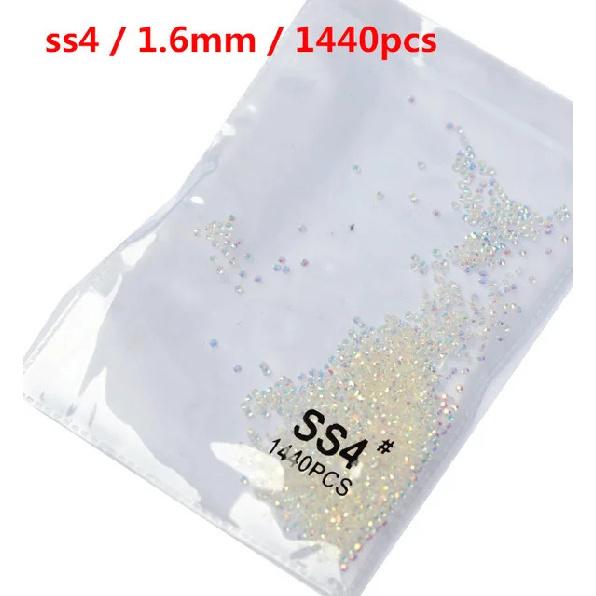 SS3-ss8 1440 шт. Кристалл AB золото 3D Не термофиксация Плоская задняя часть Стразы для нейл-арта Украшения Обувь и танцевальное украшение