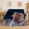 Kpop BBTS Kim Seok Jin Singer Flannel Blanket Soft Warm Throw Blanket for Bedroom Living Room Bed Travel Camping Picnic Gift
