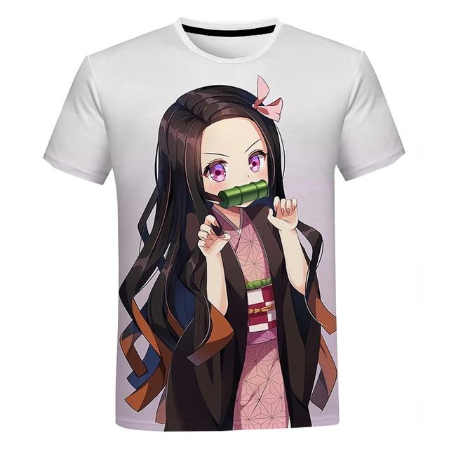 Demon Slayer 3D Print T-shirt Men Women Summer Fashion Casual Short Sleeved Unisex Harajuku Streetwear Oversized T Shirt