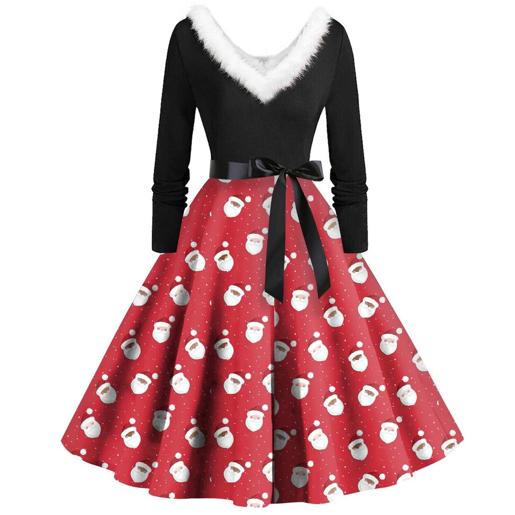 Женское повседневное и модное платье на молнии с длинными рукавами и v-образным вырезом в тон