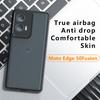 Чехол для Motorola Edge 50 Fusion 5G, матовая оболочка для телефона из ТПУ+ПК с покрытием Skin-Touch, прозрачно-черный