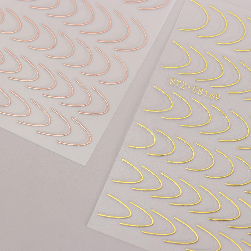 Adhesive Nails Art Sliders Manicure Nail Art Decoration 3D Lines Nail Sticker Stripe Nails Decals