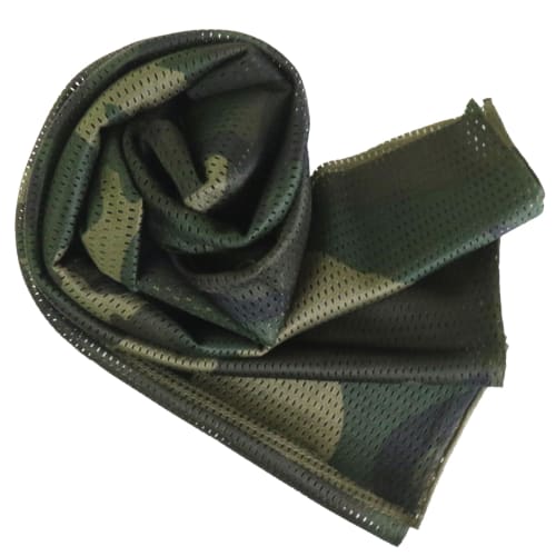 SHENKEL Camouflage Net Neck Scarf, Shemagh Muffler, 14 Patterns (Woodland)