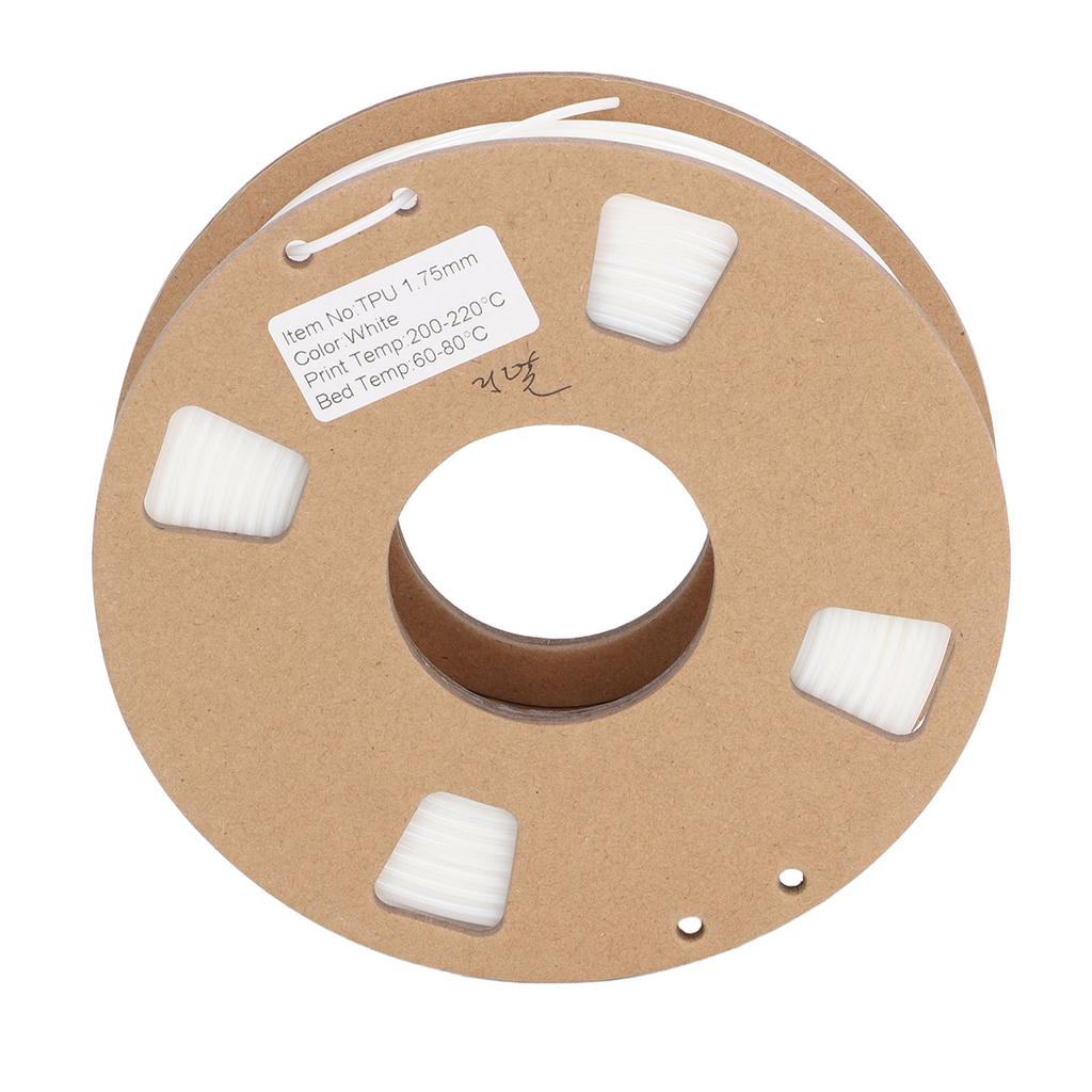 Нить для 3D-принтера 1,75 мм Гибкая нить ТПУ Набор Высокая точность 95A Мягкий расходный материал для 3D-принтера Белый