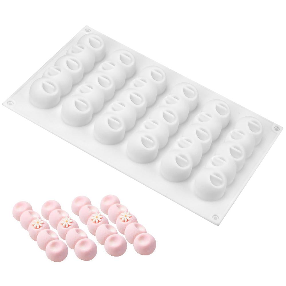 6-гнездовая силиконовая форма в форме длинной полосы для шариков, формы для выпечки, форма для мусса, шоколада, выпечки, форма для торта в виде сердца, инструменты для украшения десертов