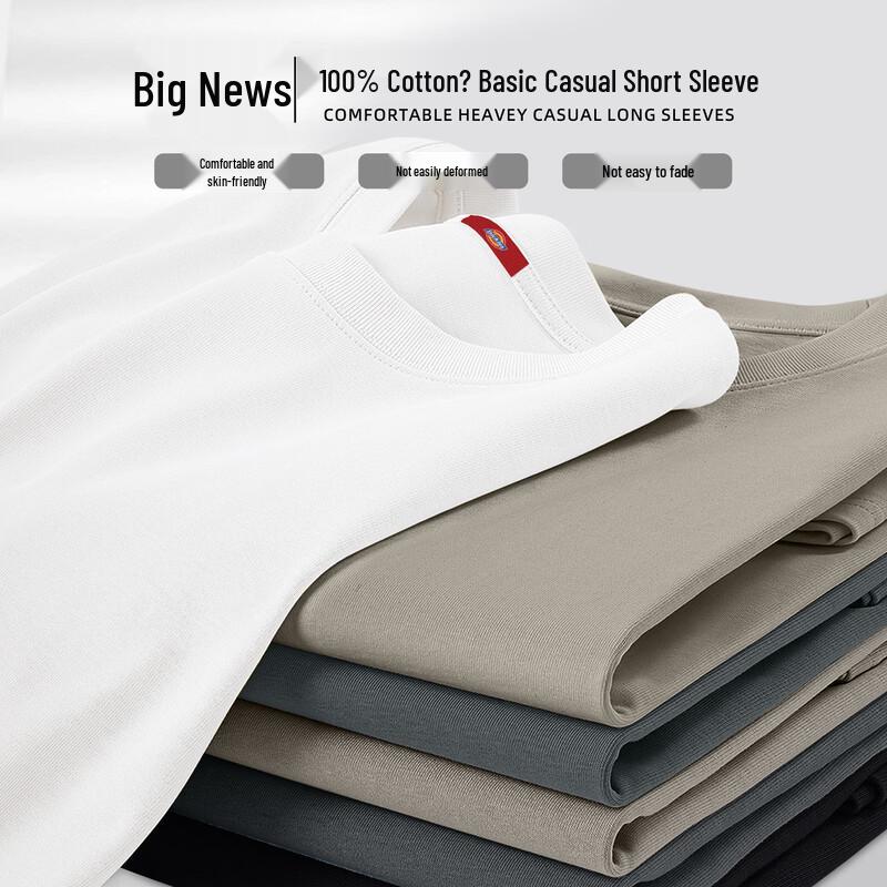Мужская футболка Dickies 2026 с коротким рукавом из плотного хлопка
