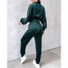 Women's Fall/winter Casual Zipper Button Velvet Suit