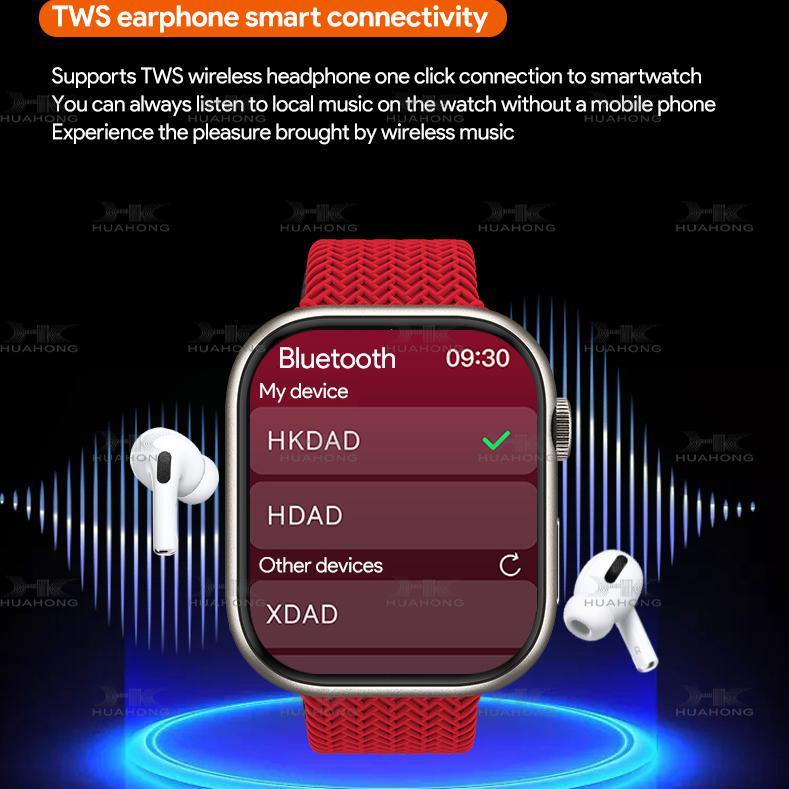 Смарт-часы HK10 Pro Plus Series10 для мужчин и женщин, 1 ГБ, TWS, локальная музыка, электронная книга, компас, чат, GPT, гравитационное зондирование, 3D-меню, альбом, умные часы