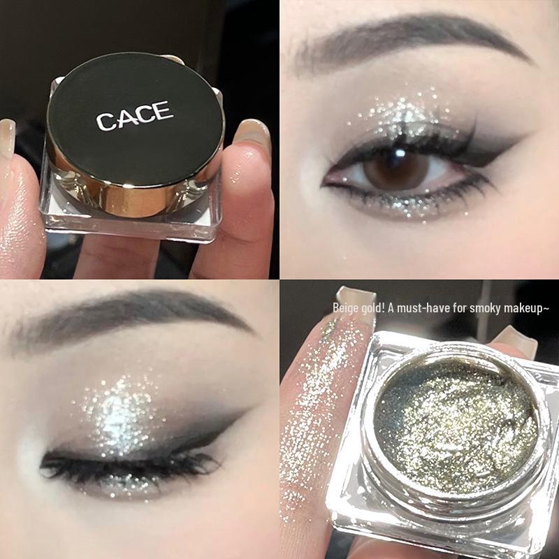 CACE Glitter Ice Diamond Eyeshadow — высокоглянцевый, перламутровый макияж