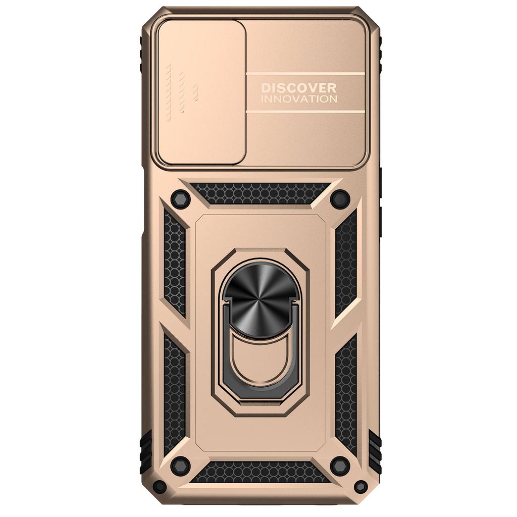 Для Oppo A16/Oppo A16s/Oppo A54s/Oppo A54 (4G)/Оппо А55 (4G)/Oppo A55 5G Бронированный чехол для телефона Защита объектива камеры Металлическое кольцо-подставка Противоударный чехол