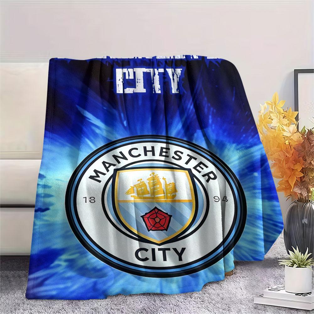 Bold MCFC Decals Blanket, High quality Comfortable for All Seasons, Home Decor, Warmth and Comfort