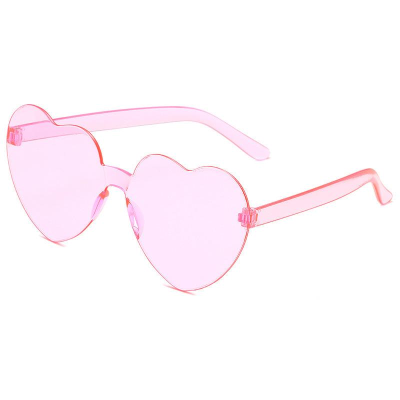 Солнцезащитные очки Peach Heart Sunglasses, Love Glasses, модные безрамные цельные солнцезащитные очки