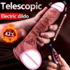Реалистичные фаллоимитаторы с подогревом, вибраторы, член, фаллоимитатор, вибратор, телескопический фаллоимитатор, пенис, дистанционное управление, анальная секс-машина, секс-игрушки для женщин