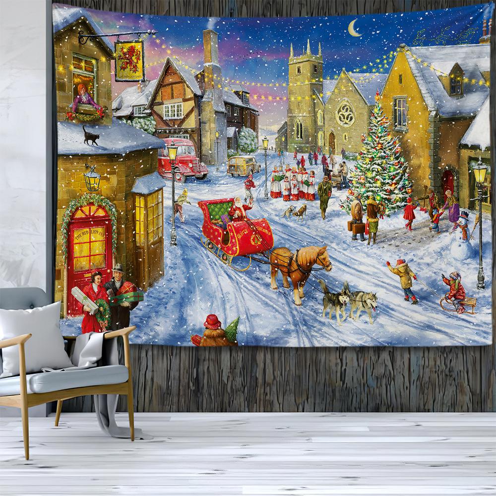 Рождественские гобелены, гобелены, богемные хиппи, украшение комнаты в общежитии, большие тканевые стены, шторы, простыни, пляжные полотенца