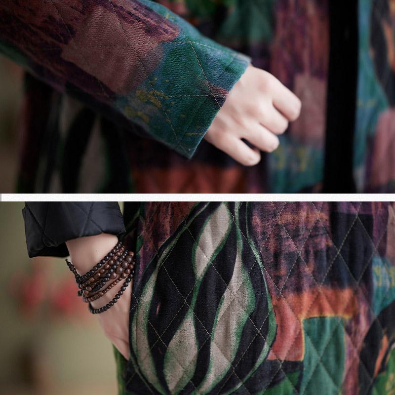 Хлопковое льняное пальто, женское зимнее длинное утолщенное удобное пальто в стиле ретро, ​​женское свободное повседневное теплое пальто