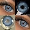 1 пара контактных линз синего цвета, цветные линзы для красоты глаз, макияж, линзы для серых зрачков, годовые косметические линзы, зеленые контакты