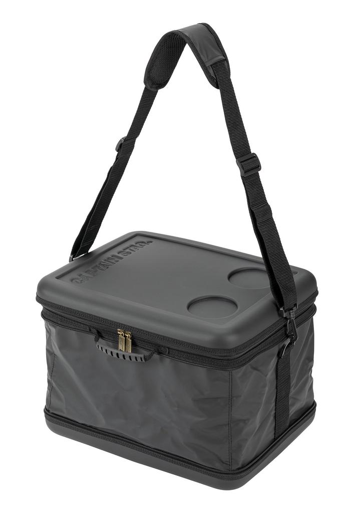 Captain Stag Super Cold Cooler Bag Type 2, 25L Capacity, Foldable for Storage, Matte Black, UE-662