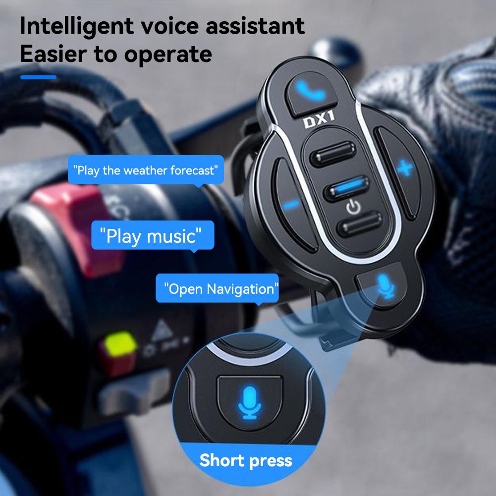 Bluetooth 5.4 руль мотоцикла умный пульт дистанционного управления водонепроницаемый беспроводной медиа-контроллер для шлема наушники велосипед