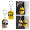 Cartoon Plush Helmet Duck Keychains for Car Key Handbag Pendant Key Chains Fashionable Keychain Cute Key Ring Small Gift