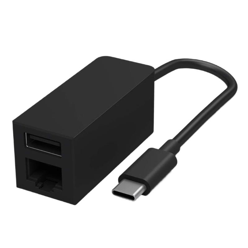 Многопортовый USB-C адаптер с портом Gigabit Ethernet 1000 Мбит/с и USB 3.0 для ноутбука/ПК, широкая совместимость