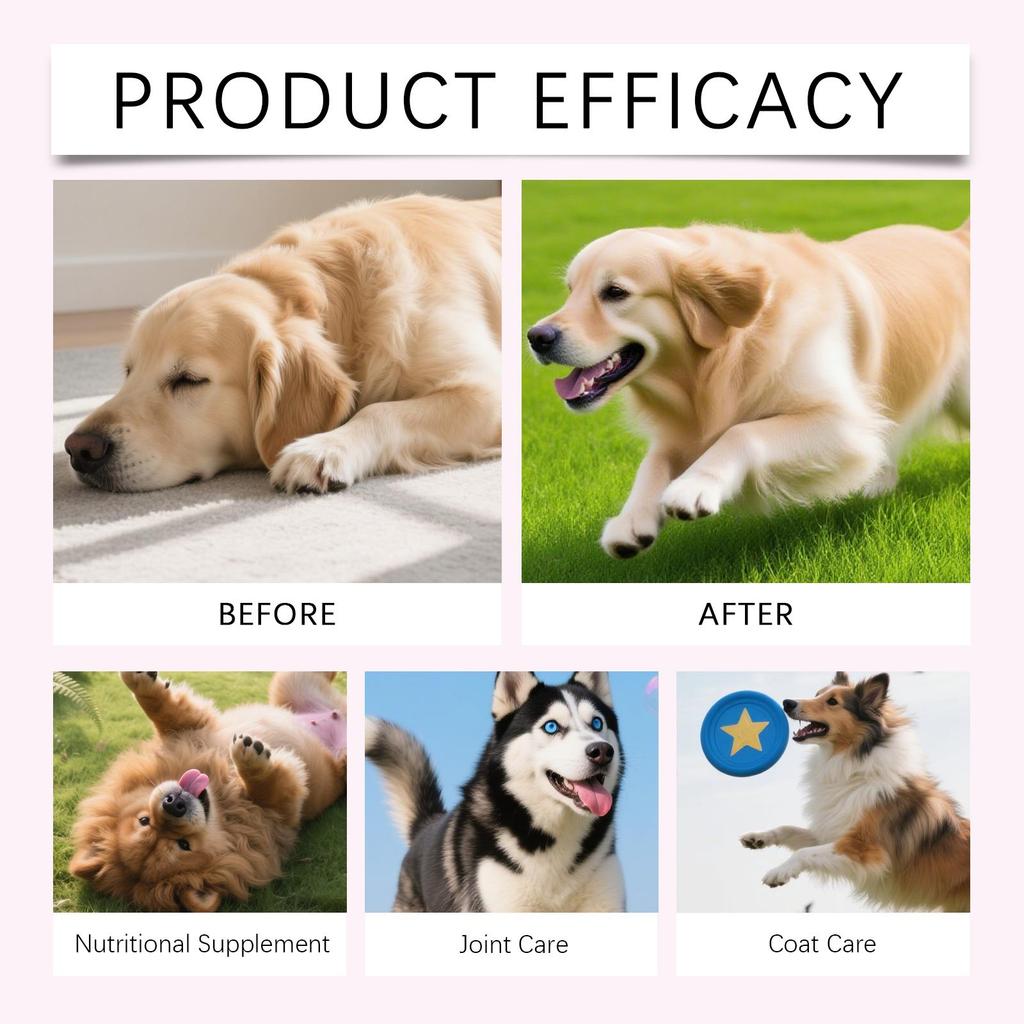 Капли коллагена для собак Kriath, Мягкая формула, Уход за суставами, шерстью и кожей для собак, Пищевая добавка 60 мл