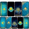 Чехол для iPhone 16 15 Xiaomi Redmi Note 14 13 12 11 Pro Max X 8 9 16e Samsung Galaxy S25 S24 S23 Moto G54 OPPO Huawei Казахстан Флаг Карта Чехол для телефона