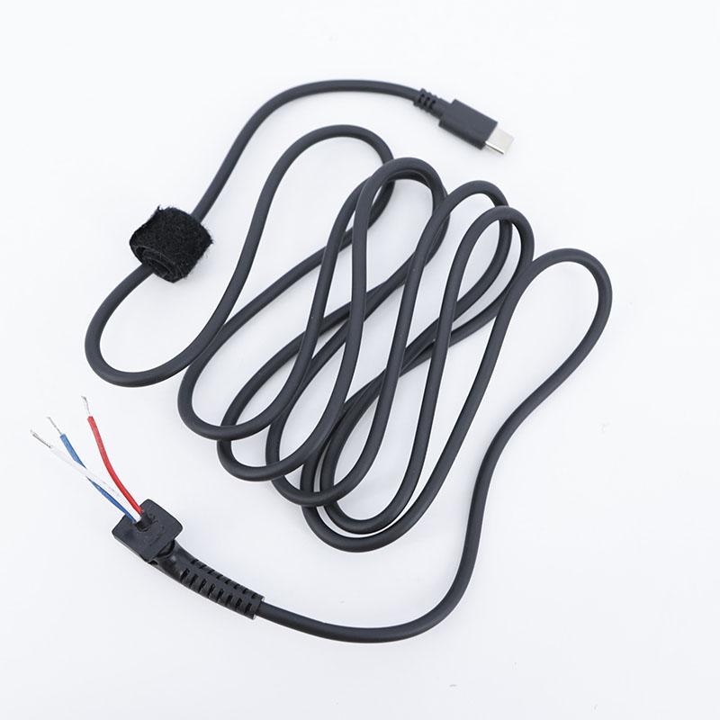 3-контактный USB Type C Зарядный кабель DC Jack Штекер Адаптер Питания Для Ноутбука 45 Вт 65 Вт USB-C Разъем Шнур 20AWG 5A ремонт удлинение конец