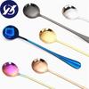 Stainless Steel Stirring Spoon Titanium-plated Rose Gold Spoon Mug Coffee Spoon Round Spoon