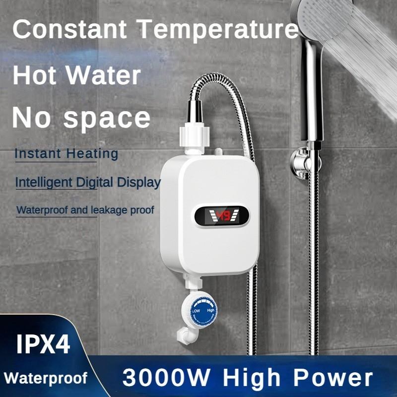 3000W Household Instant Electric Water Heater Bathroom Digital Digital Display Showerhead Three Second Fast Heating Mini Water Heater
