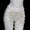 Fashionable Multi-layer Tassel Retro Style Imitation Pearl Waist Chain Banquet Charm Women's Body Chain Jewelry