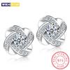 Серьги из стерлингового серебра 925 пробы для женщин Sterling-silver-jewelry Серьги-кольца «Вечное сердце» с цирконием