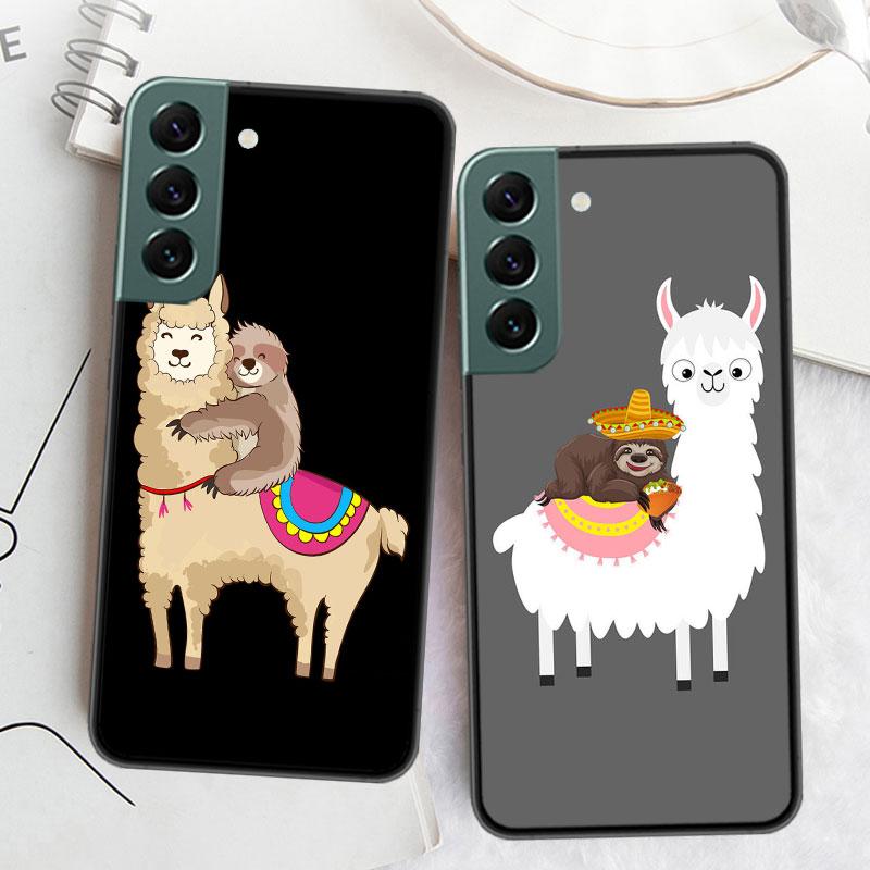 Чехол для телефона с милым рисунком ламы для Samsung Galaxy A12 A22 A32 A42 A52 A72 A54 A34 A24 A14 A73 A53 A33 A23 A13 5G F52 F62, чехол Sh