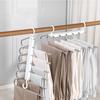 6 In 1 Pants Hangers Stainless Steel Clothes Hangers Pants Hangers Space Saving Closet Hangers Clothes Hanger Coat Hangers Hanger for Pants Hangars