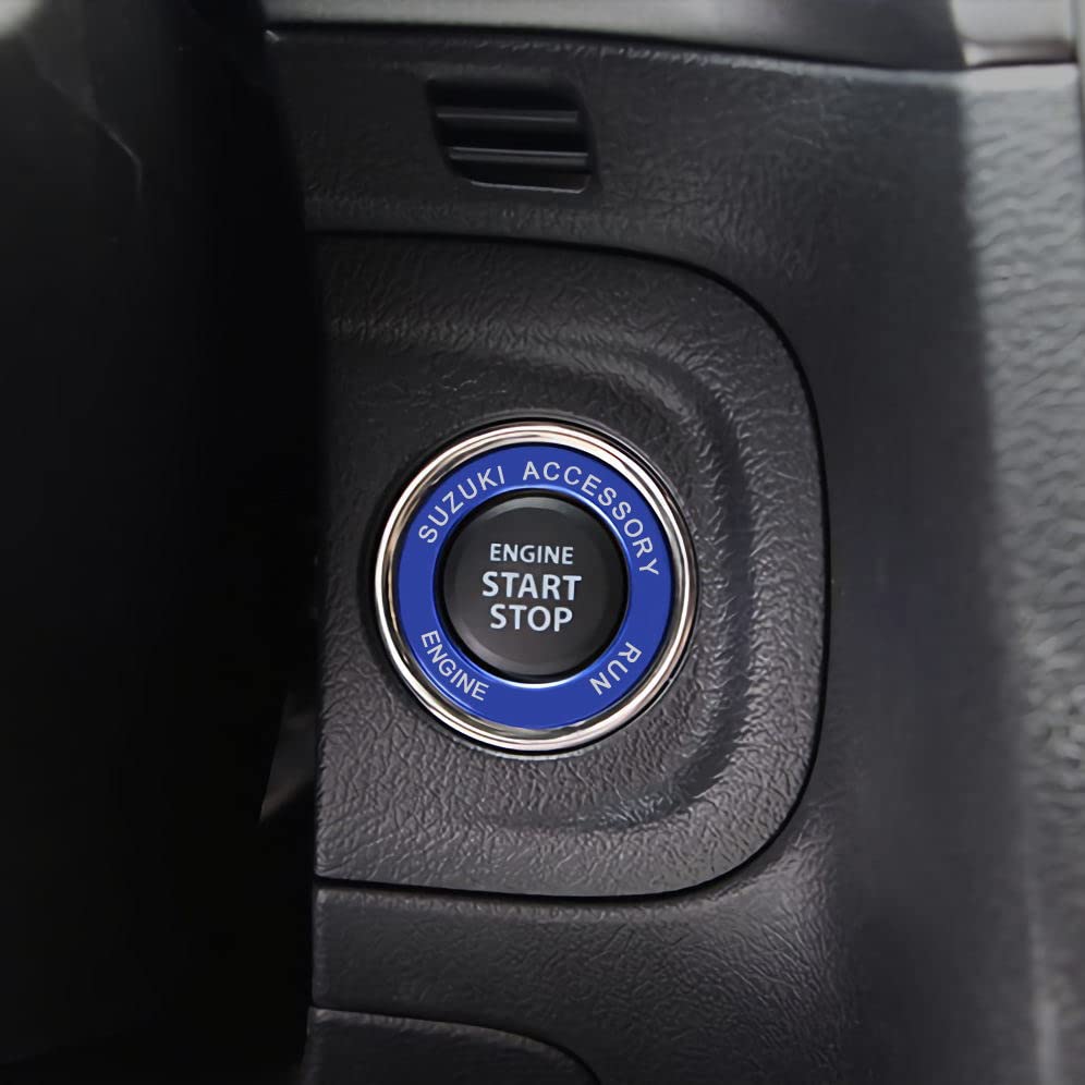 Применимо Suzuki Escudo Crosby Swift sx4 Jimny Alto Works Hustler Wagon r Кольцо запуска двигателя из алюминиевого сплава (синий)