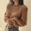 Autumn New Slim Fit Round Neck Pullovers Sweaters Women Tops Long Sleeve Casual Fashion Short Knitted Sweater Woman Elegant Solid Winter Jumpers 25533