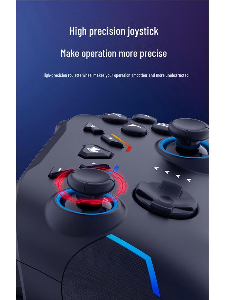 Трансграничный RGB Блики Шестиосевой Соматосенсорный Макроредактор Игровой контроллер для ПК, Android и Switch