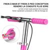 Trottinette Enfant - FOXSPORT - Pliable - Frein à pédale - Guidon Ajustable de 3 Niveaux - Charge 100 kg - Rouge