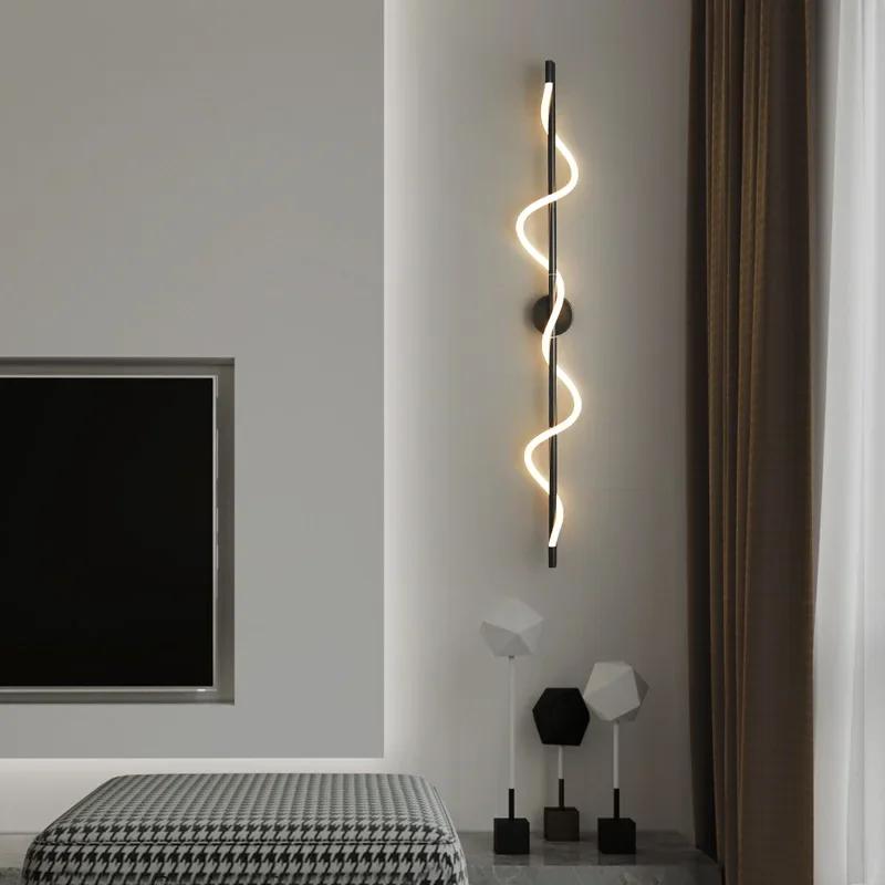New Minimalist LED Copper Wall Lamp Home Decor Wall Light For Living Room Background Wall Sconce Bedroom Bedside Lights Fixtures