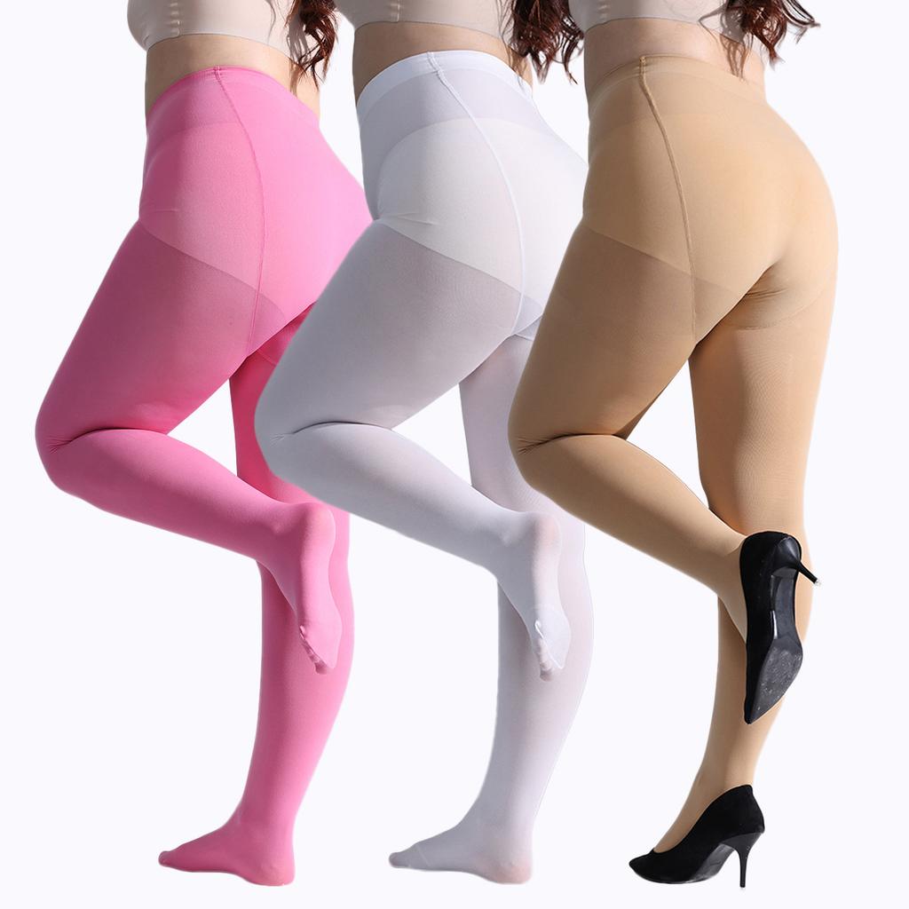 Silk Stockings for Women with High Waist and Elastic Fit with Foot Support for WomenColorful Oversized Pantyhose