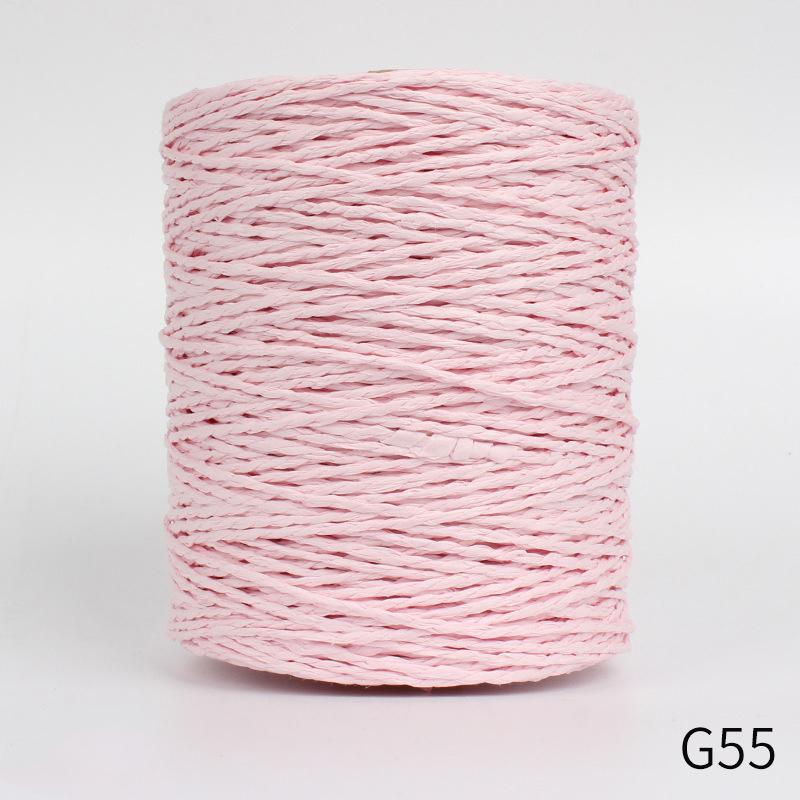 280M/Roll Cushion Baskets Knitting Material Hat HandBag Colorful Threads For Summer Hand Knit Crochet Natural Raffia Straw Yarn