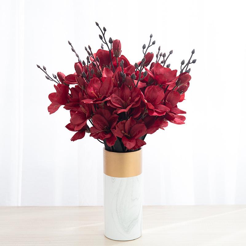 5 Forks Simulation Bouquet Magnolia Artificial Magnolia Home Decoration Flower Photography Props Flower Wedding Decor