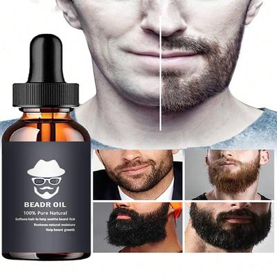 100% натуральное ускорение роста волос на лице, эфирное масло для бороды, масло для роста волос и бороды, мужские средства для ухода за бородой, уход за кожей