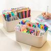 Desktop Cosmetic Organizer with Handle Multi Compartment Makeup Storage Box Plastic Stationery Caddy for Vanity Table Organizer