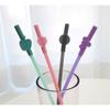 Agaphra Magic Straw Cup S 300ml + Silicone Straw + Fruit Straw Top, Pink (straw Cup), Random Delivery (pin Top), 1 Set