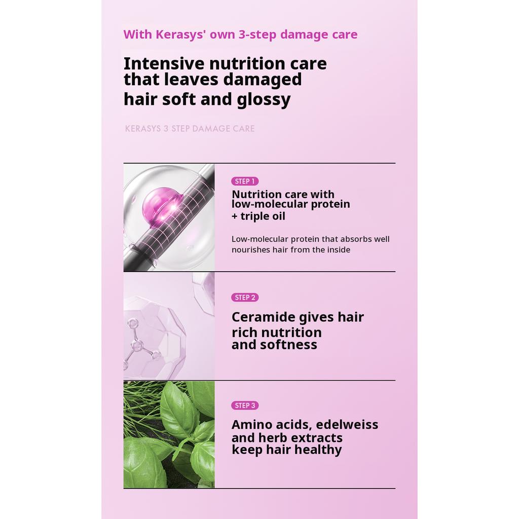 [DAISO] Kerasys Hair Clinic Damage Clinic Shampoo & Conditioner 180ml / Damage & Moisture Clinic Treatment 250ml