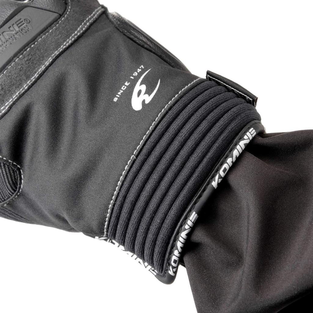 Мотоциклетные защитные зимние перчатки черные L 1279 водонепроницаемый холодозащитный эластичный материал для [Komine] GK-834 осень/зима/весна