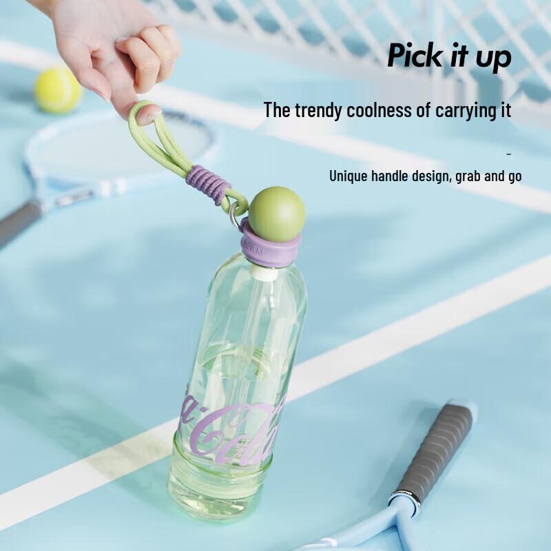 Gree x Coca-Cola 630ml Scented Stainless Steel Sport Bottle with Straw, Milk Tea Beige