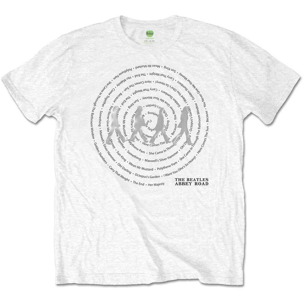 The Beatles Unisex Adult Abbey Road Songs Swirl Foil T-Shirt