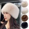 1PC Ear Protection Thick Warm Winter Women's Fashion Fluffy Plush Hat Snow Ski Cap Imitation Fur